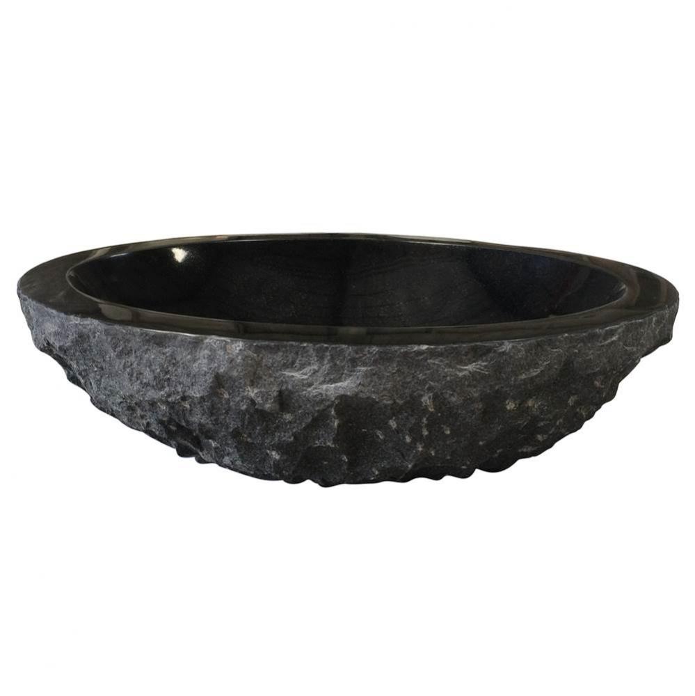 Hubbard Oval Granite Vessel Black Granite