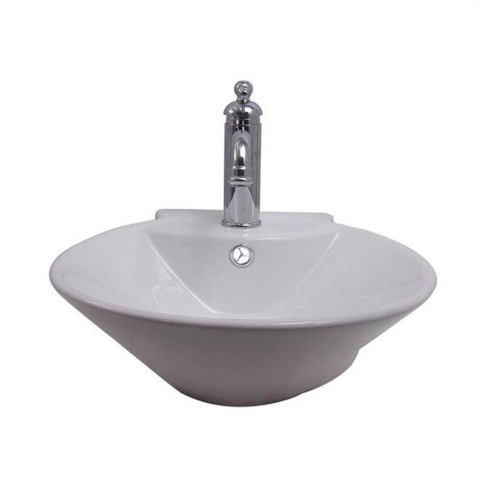 Mimi 17''  Wall Hung Basin with Overflow, White