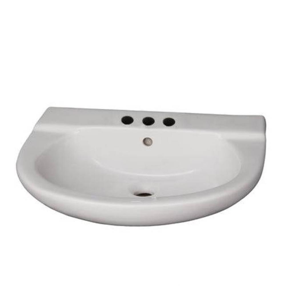 Jayden Wall-Hung Basin 4'' Center Set, White