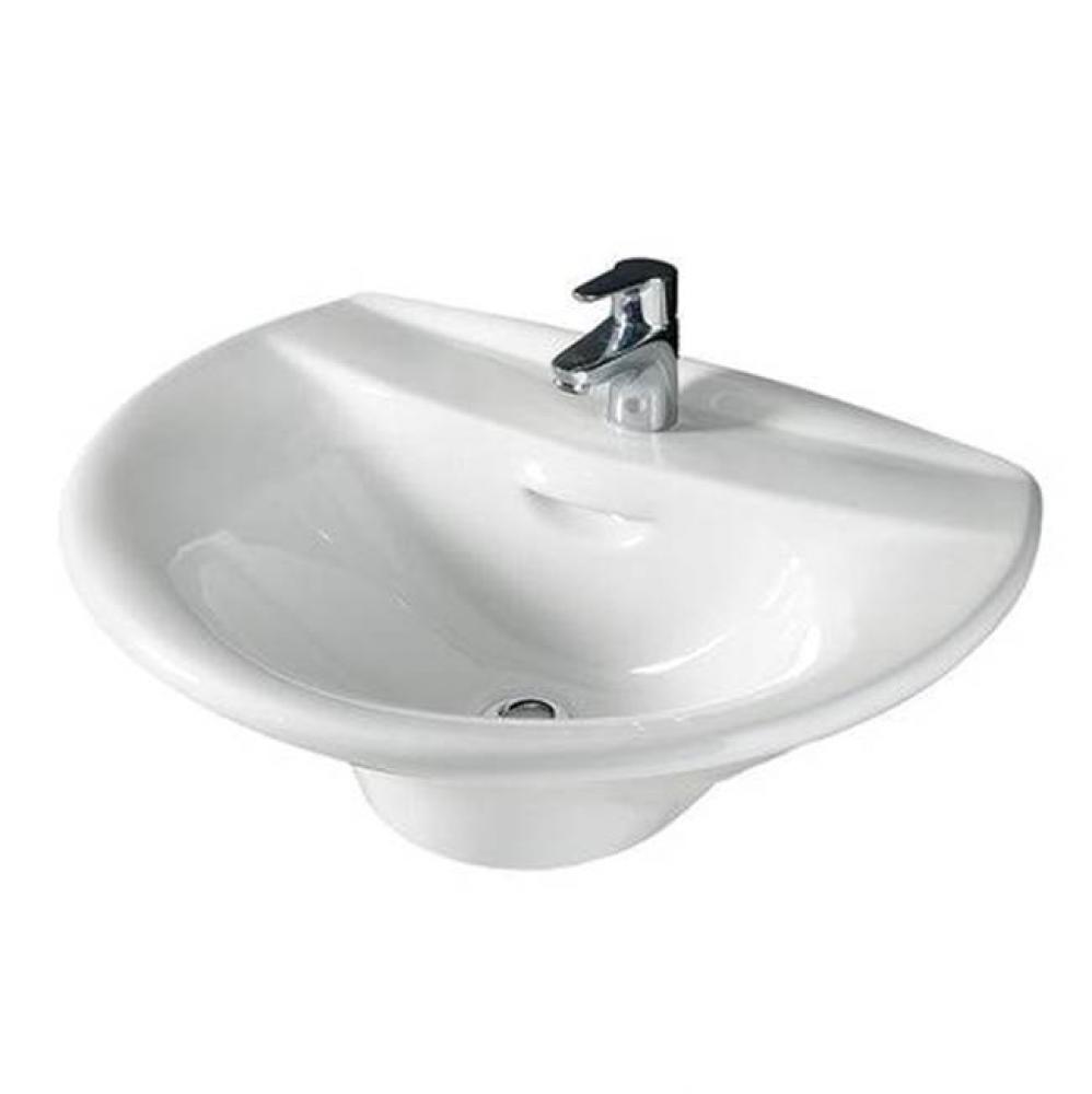 Venice 520 Wall-Hung Basin 6'' cc, White