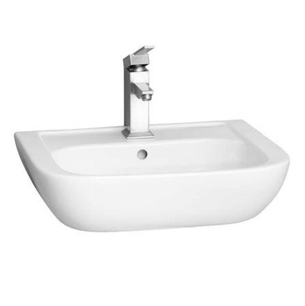 Caroline 450 Wall-Hung Basin, White-4'' Centerset