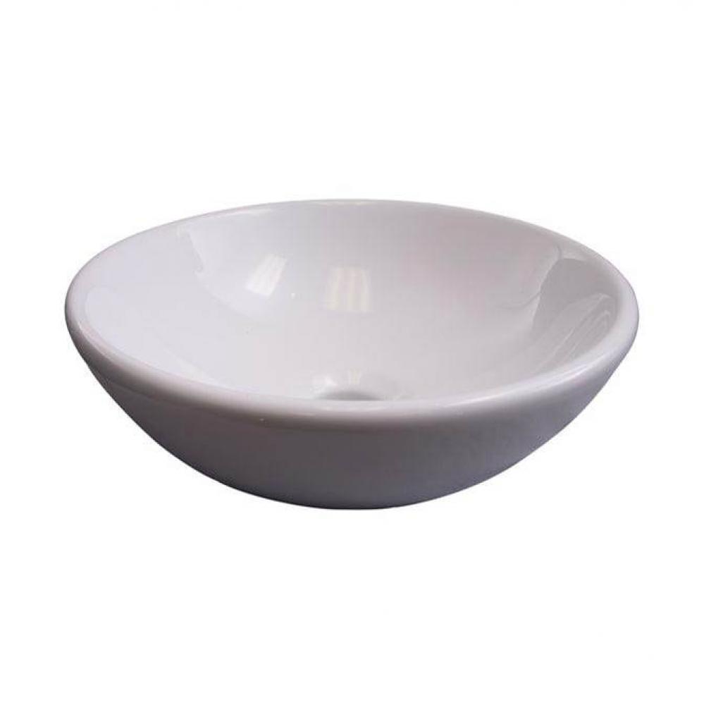 Essie Above Counter Basin 11-1/4'' Oval,No Faucet Hole,WH