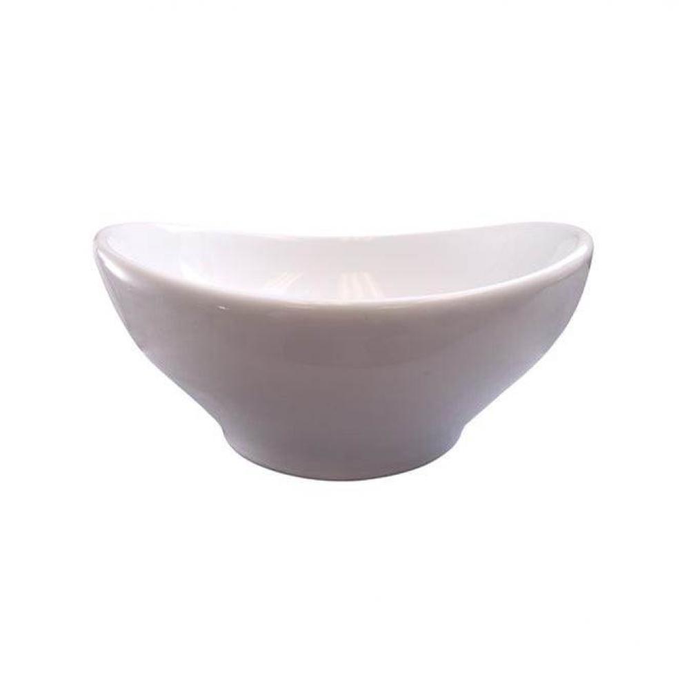 Fairfield Above Counter Basin 12'' Oval, No Faucet Hole,White