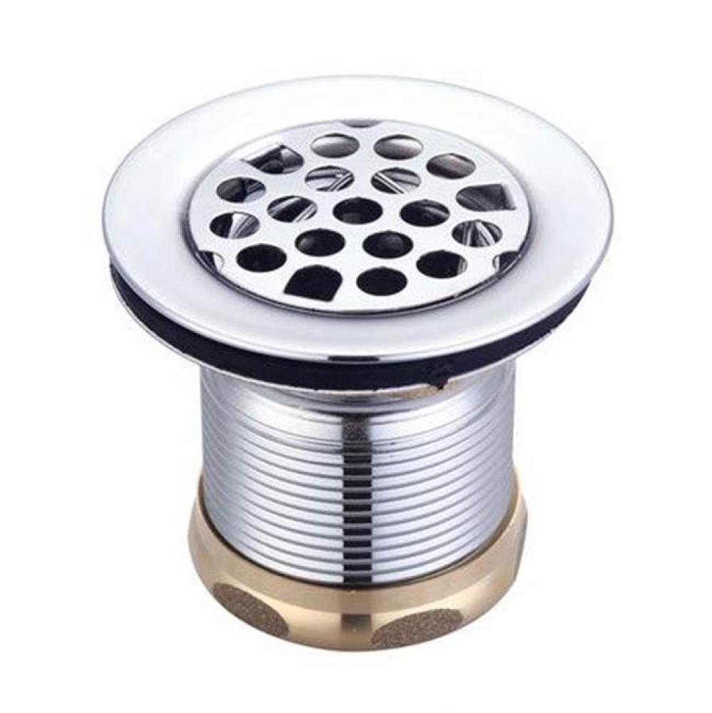 Bar Sink Drain 2'' with Steel Grid,Polished Chrome