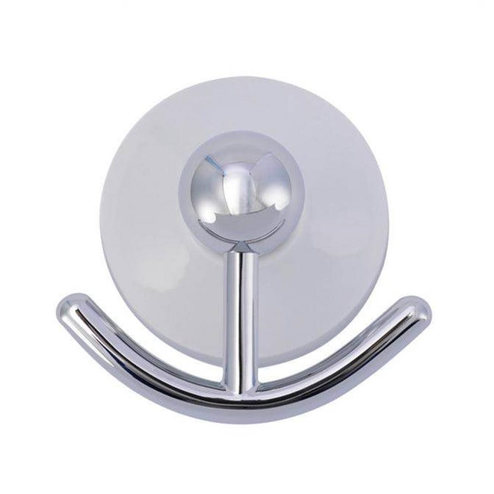 Anja Double Robe Hook, Polished Chrome