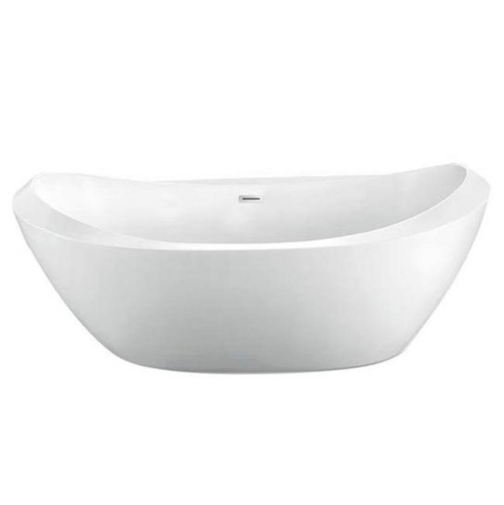 Naomi AC Dbl Slipper Tub 67'' WH, w/Internal Drain Pipe, CP