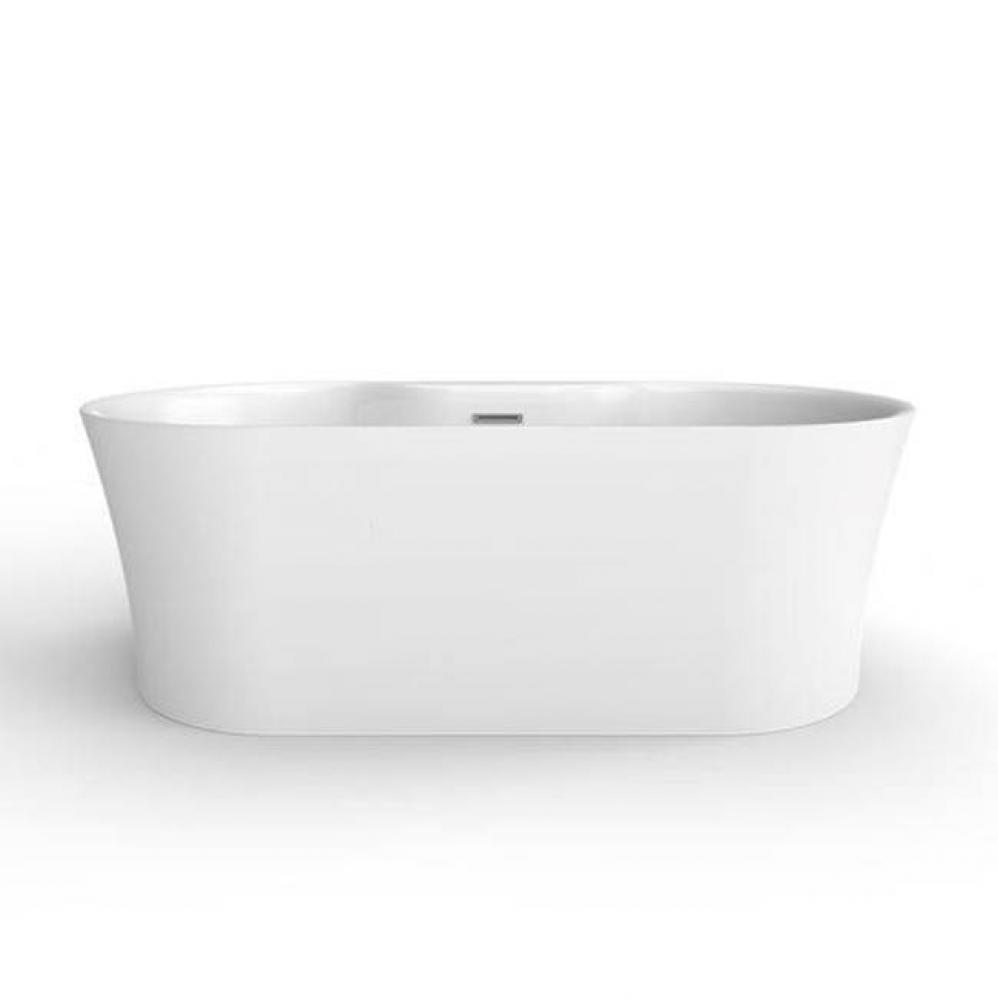 Olmos 59''AC Tub W/Tap Deck, W/Internal drain-OF, White