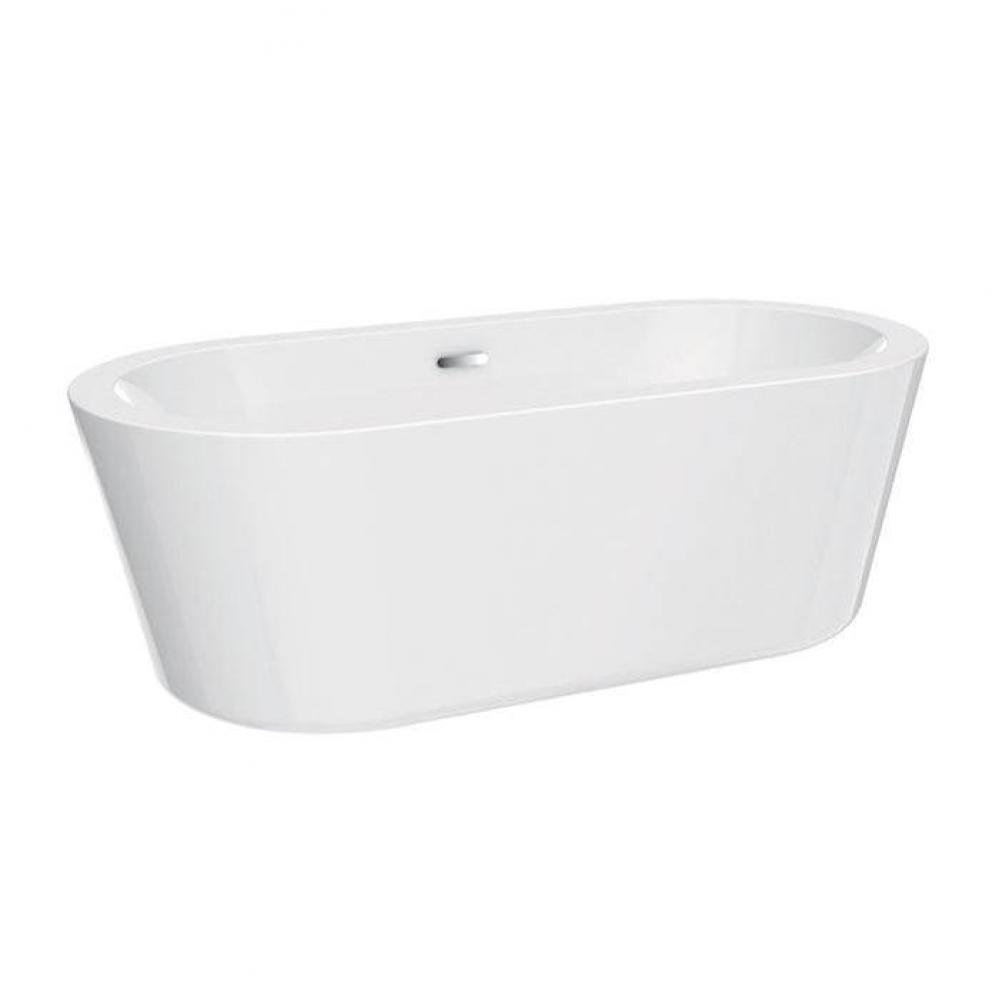 Opus AC Oval Freestanding Tub59'' WH,Internal Drain Pipe, CP