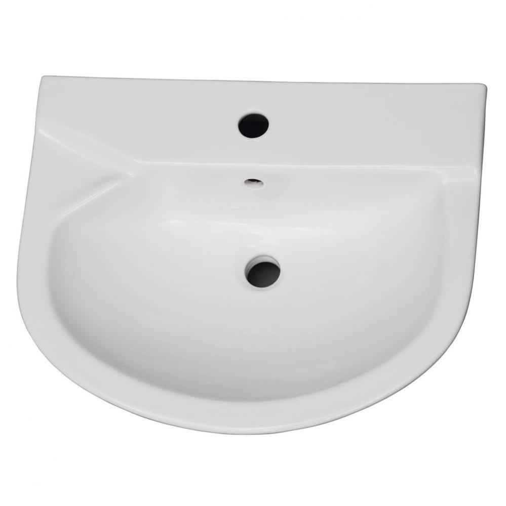 Anabel 630 Ped Lav Basin 1-Hole, White