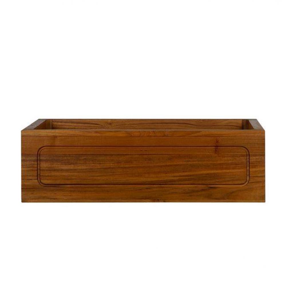 Kolea 33'' Single Bowl Farm Sink,Frame Front, Teak