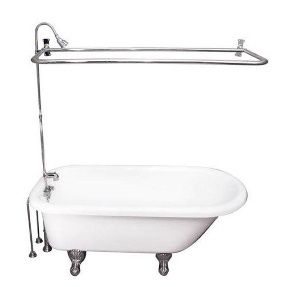 Tub Kit 67'' AC Roll Top, Shwr Unit, Supplies, Drain-Chrome