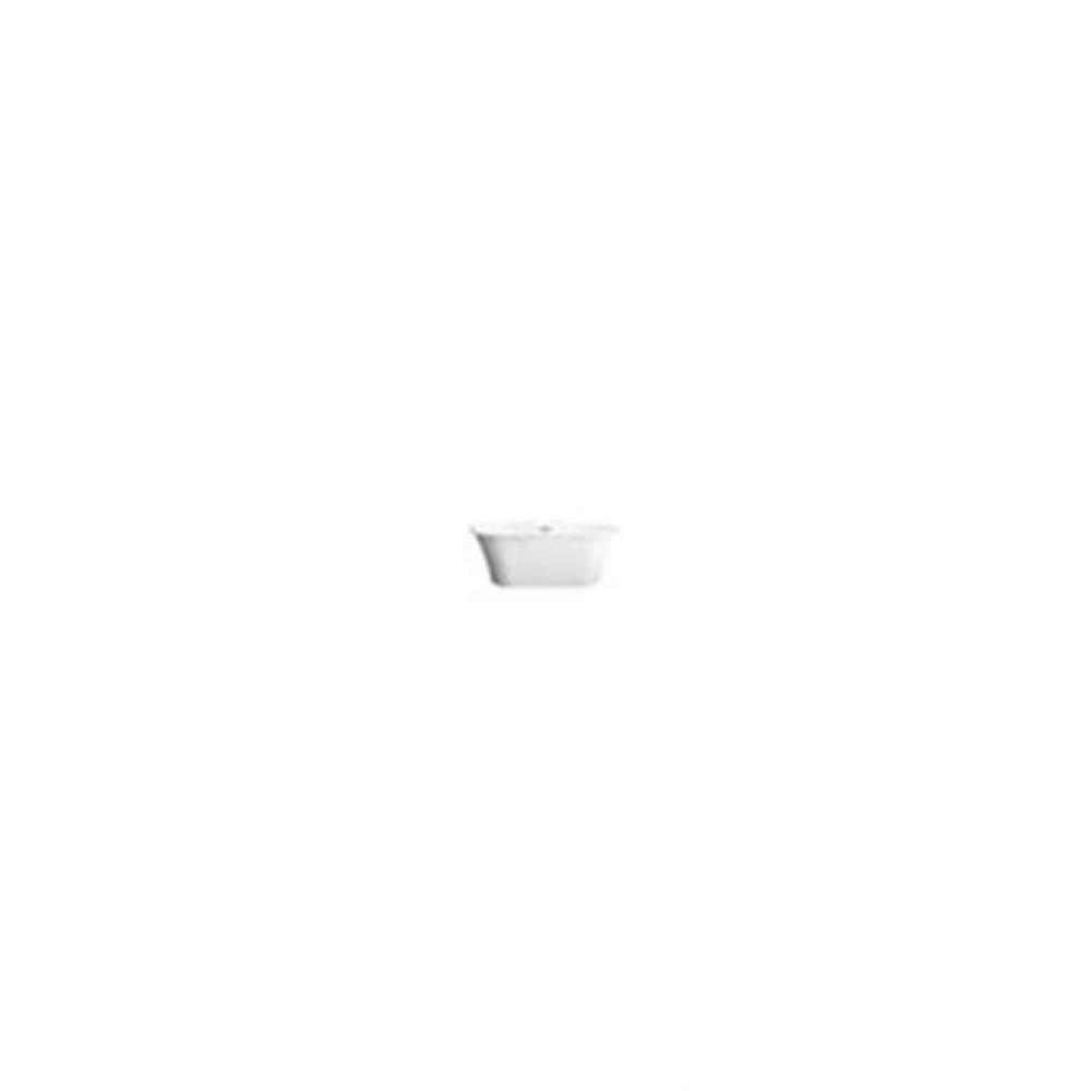 Nouri 66'' AC Tub Matt White W/ Internal Drain & OF Chrome