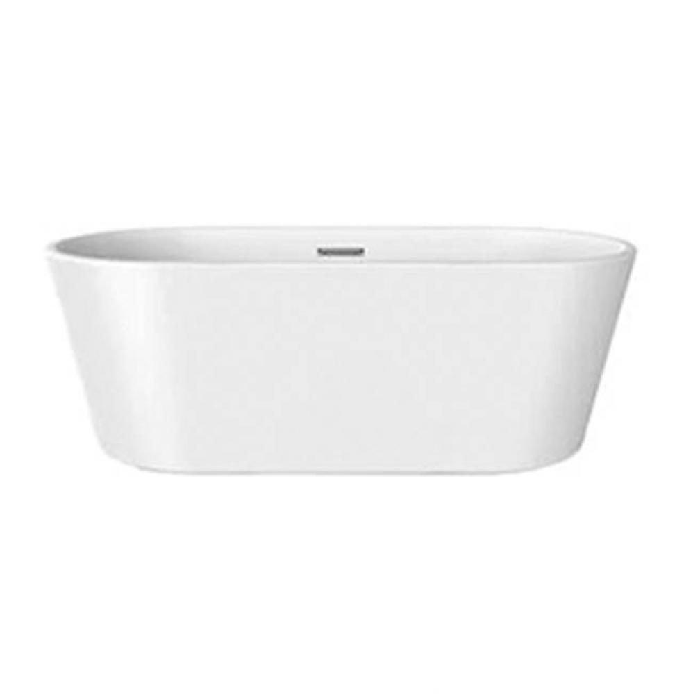 Patrick 67'' AC Tub Light Grey W/Internal Drain & OF Chrome