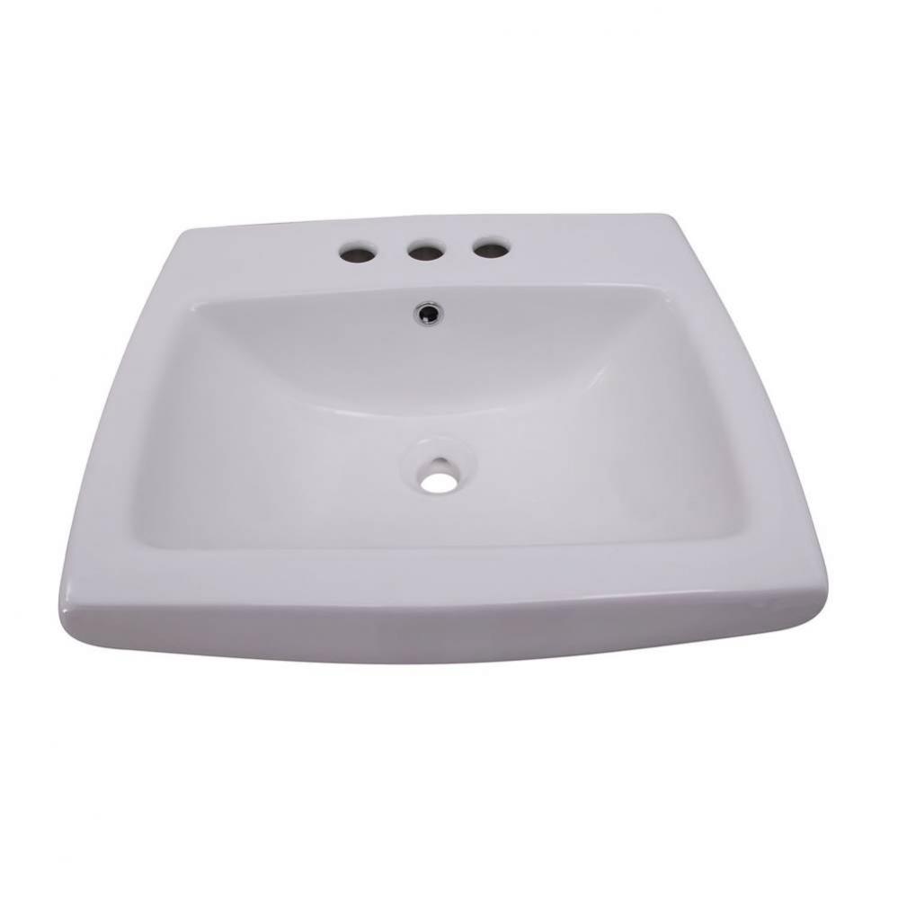 Ambrose Basin Only for 6'' CC Overflow, White