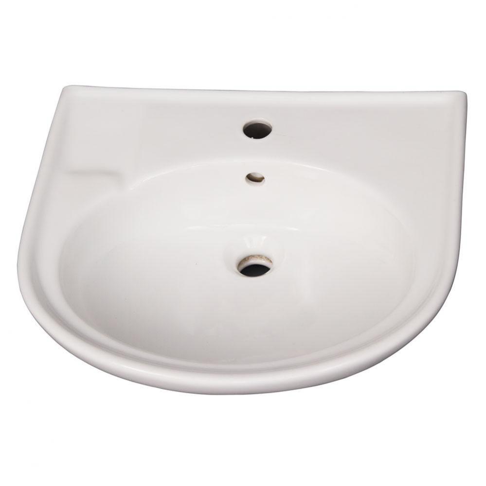 Cynthia 570 Ped Lav Basin 1 Hole, White