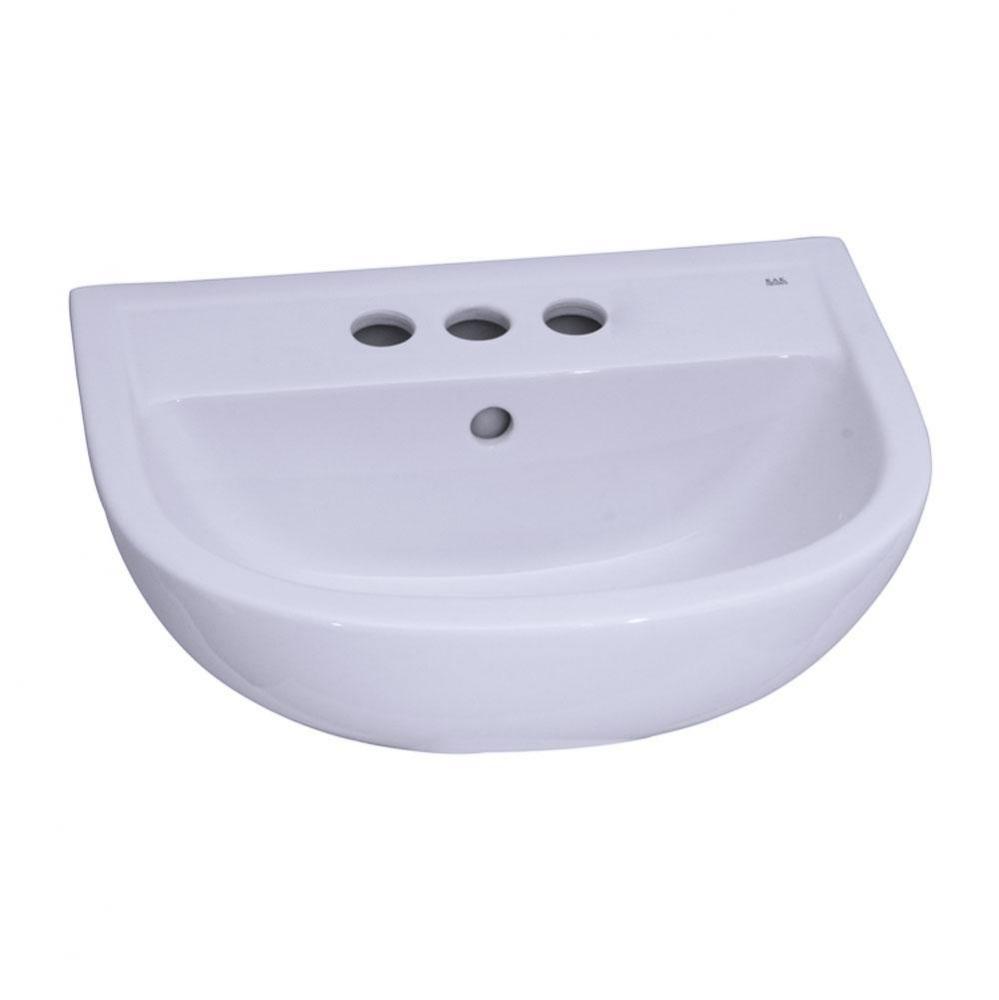 Compact 500 Ped Lav Basin 4'' cc, White