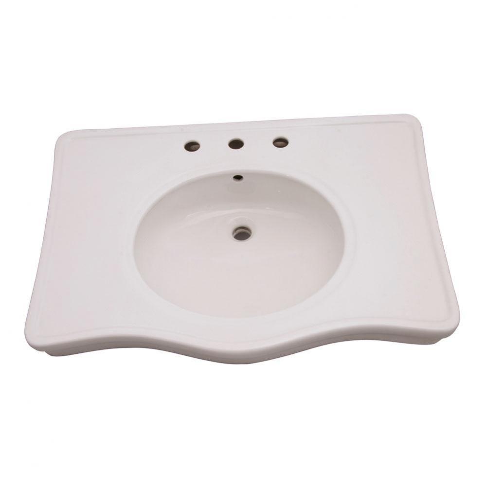 Milano Deluxe Console Basin 8'' cc, White