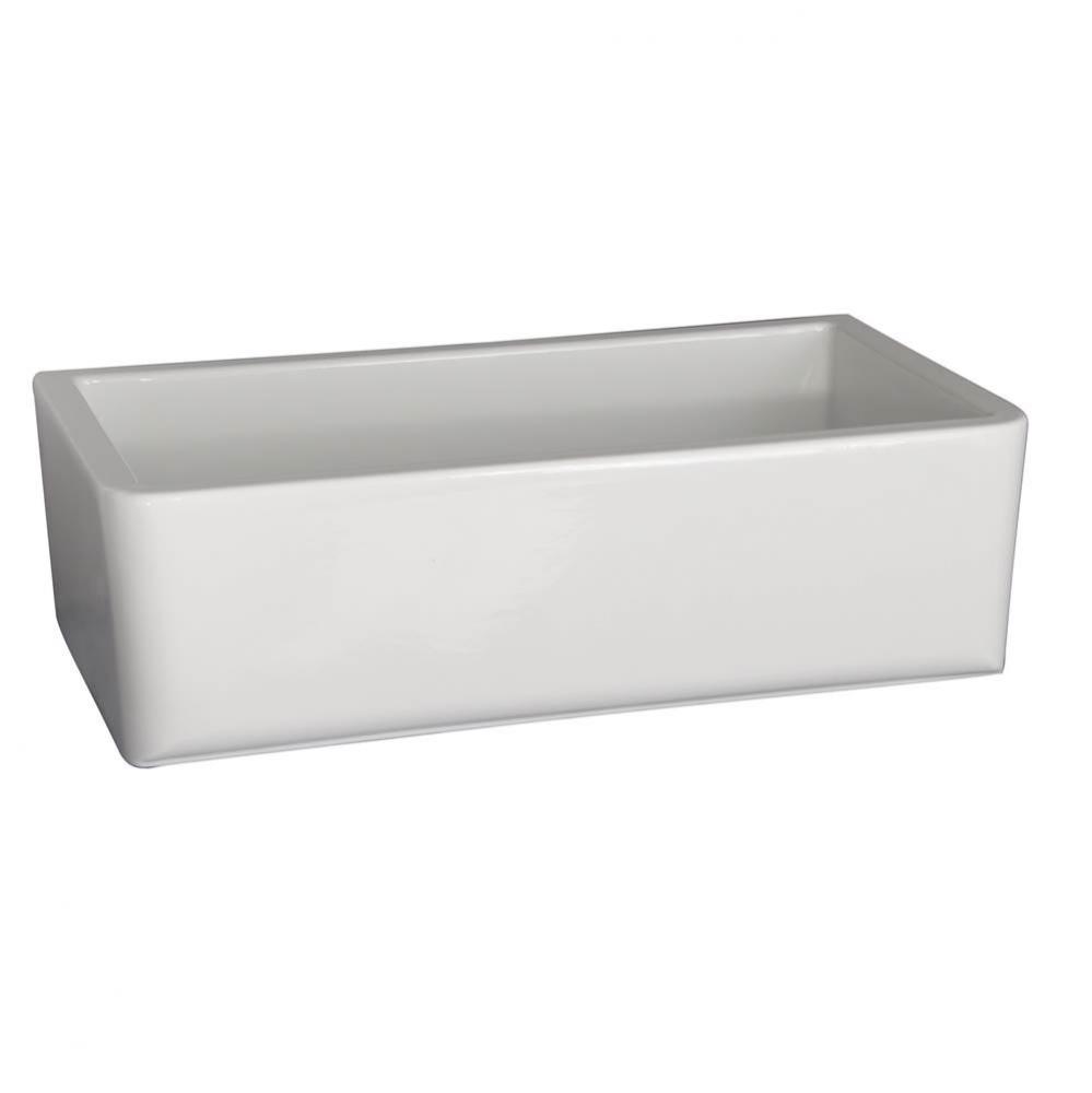 Hannah 33'' Single Bowl Farmer Sink, Rounded Corners, White