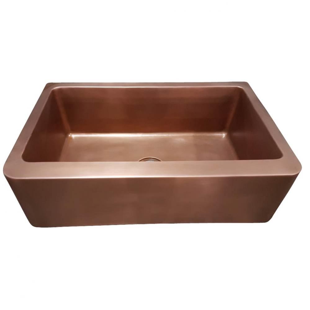 Austin 36'' Smooth Copper Apron Front Sink-SAC