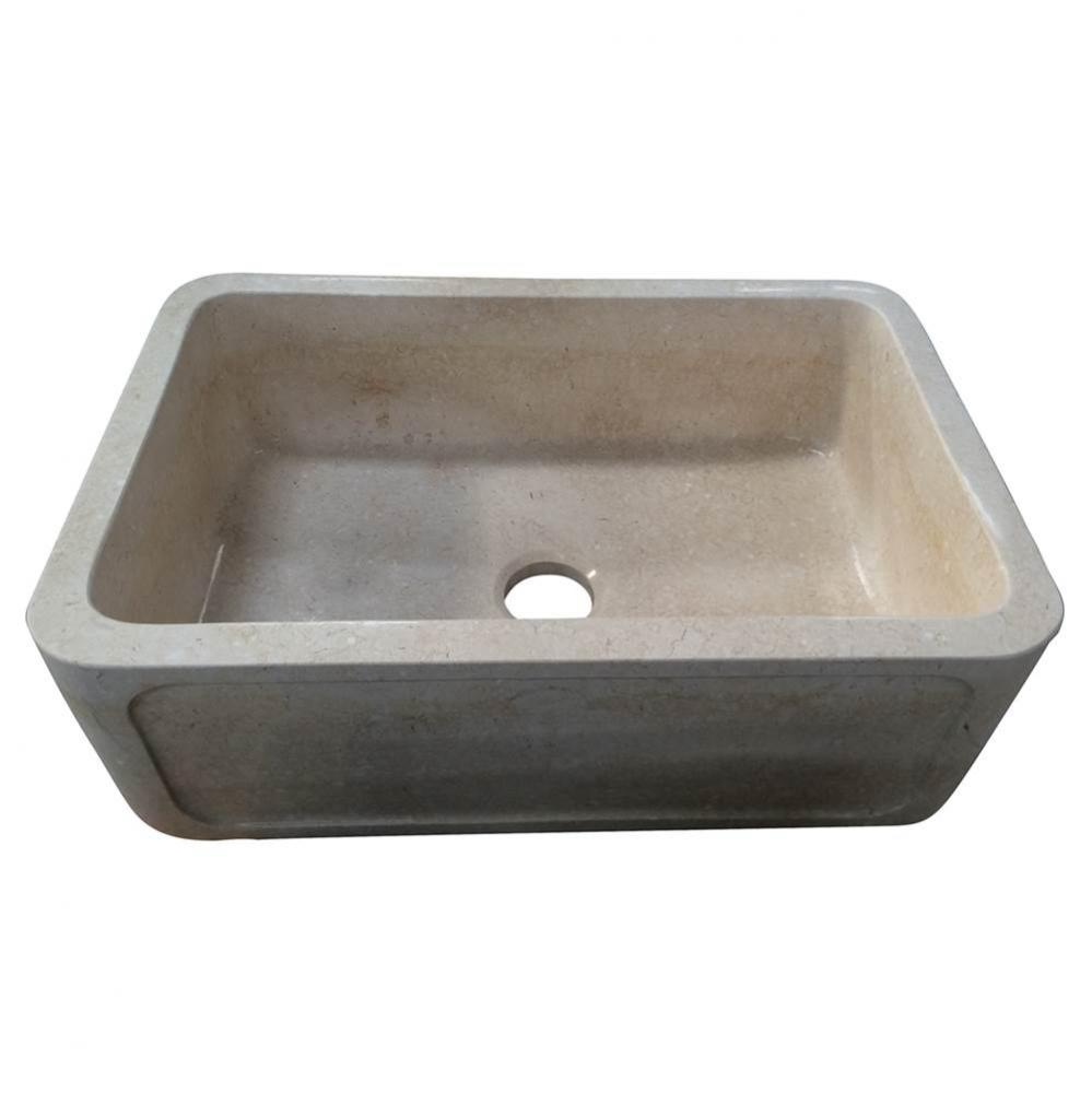 Chardonnay 30'' Marble Single Bwl Apron Front Sink, MPGA