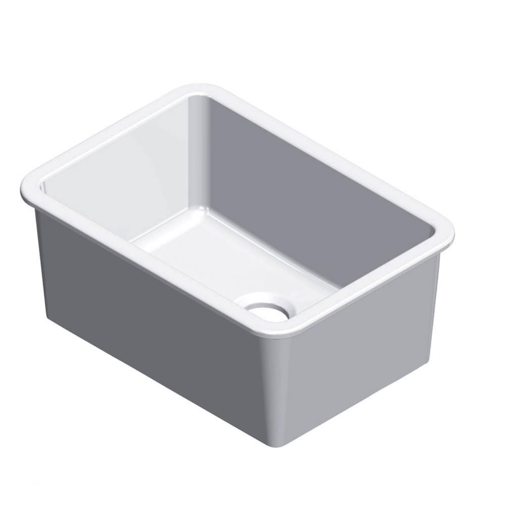 Pierina Fireclay, Single BowlUndermount, Kitchen Sink,White