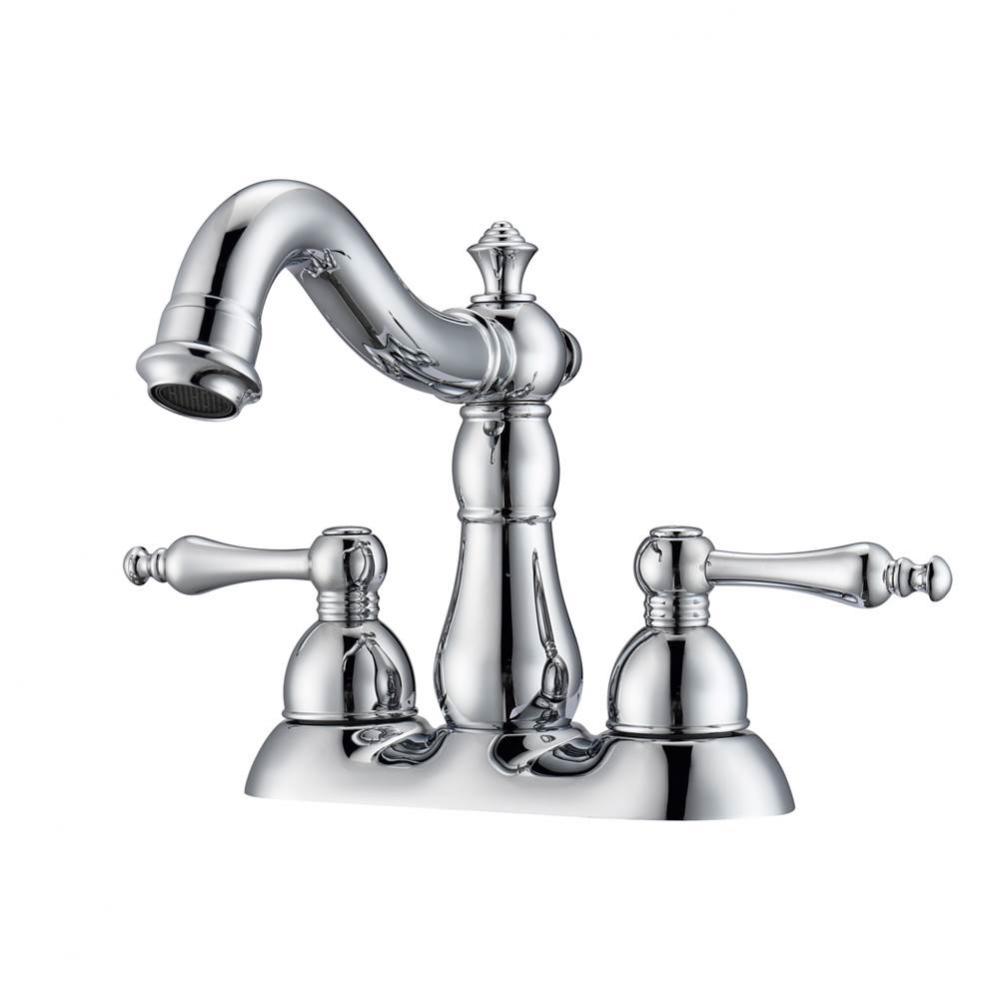 Gabriel 4''cc Lav Faucet, NoHoses, Lever Handles, CP