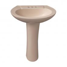 Barclay 3-202BQ - Hampshire 575 Pedestal  Lavatory, 4''cc, Bisque