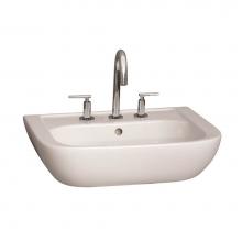 Barclay 4-2008WH - Caroline 450 Wall-Hung Basin, White-8'' Widespread