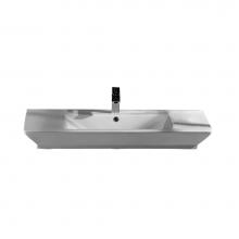 Barclay 4-362WH - Opulence Above Counter Basin 1-Hole,39-1/2'',White,Rect.Bowl