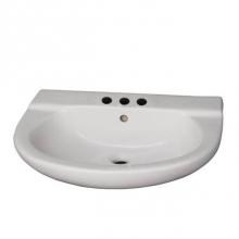 Barclay 4-114WH - Jayden Wall-Hung Basin 4'' Center Set, White