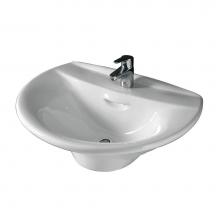 Barclay 4-128WH - Venice 520 Wall-Hung Basin 8'' Widespread, White