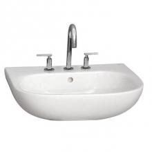 Barclay 4-2014WH - Caroline 550 Wall-Hung Basin, White-4'' Center Set