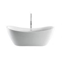 Barclay ATDSN72IG-CP - Nyx 72'' AC Freestanding Tub White,w/Internal Drain-OF CP