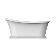 Barclay ATSN68BIG-CP - Mallory 68'' AC FreestandingTub WH,W/OF and Drain CP