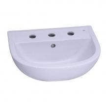 Barclay B/3-556WH - Compact 545 Ped Lav Basin 6'' Mini spread, White