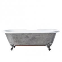 Barclay CTDRN67-PI-PI - Doyle 67''CI Tub W/O Holes,FEET W/OF,Ext Polished, Inside WH