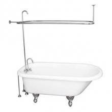 Barclay TKADTR60-WCP1 - Tub Kit 60'' AC Roll Top, Shwr Unit, Supplies, Drain-Chrome