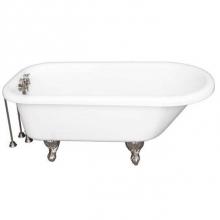 Barclay TKADTR67-WBN3 - Tub Kit 67'' AC Roll Top, Tub Filler, Supplies, Drain-BrNkl