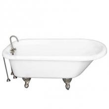 Barclay TKADTR67-WBN4 - Tub Kit 67'' AC Roll Top, Tub Filler, Supplies, Drain-BrNkl