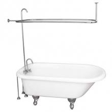 Barclay TKADTR67-WCP1 - Tub Kit 67'' AC Roll Top, Shwr Unit, Supplies, Drain-Chrome