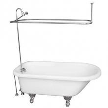 Barclay TKADTR67-WCP5 - Tub Kit 67'' AC Roll Top, Shwr Unit, Supplies, Drain-Chrome