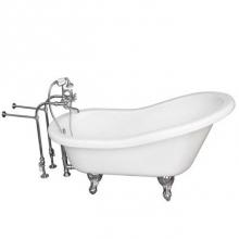 Barclay TKADTS60-WCP2 - Tub Kit 60'' AC Slipper, Tub Filler, Supplies, Drain-Chrome