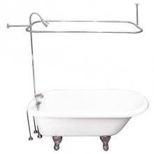 Barclay TKATR67-WCP6 - Tub Kit 67'' AC Roll Top, Shwr Unit, Supplies, Drain-Chrome