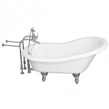 Barclay TKATS60-WCP2 - Tub Kit 60'' AC Slipper, Tub Filler, Supplies, Drain-Chrome