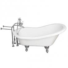 Barclay TKATS67-WCP1 - Tub Kit 67'' AC Slipper, Tub Filler, Supplies, Drain-Chrome