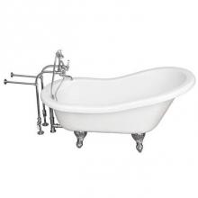 Barclay TKATS67-WCP2 - Tub Kit 67'' AC Slipper, Tub Filler, Supplies, Drain-Chrome