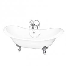 Barclay TKCTDSN-CP2 - Tub Kit 71'' CI Dbl SlipperFiller, Supplies, Drain-Chrome