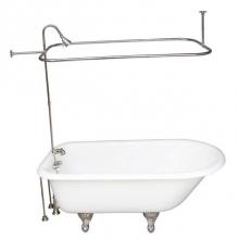 Barclay TKCTR60-CP6 - Tub Kit 60'' CI Roll Top, Shwr Unit, Supplies, Drain-Chrome