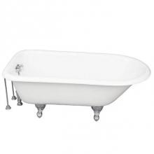 Barclay TKCTR60-CP8 - Tub Kit 60'' CI Roll Top, Tub Filler, Supplies, Drain-Chrome