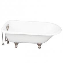 Barclay TKCTR60-SN2 - Tub Kit 60'' CI Roll Top, Shwr Unit, Supplies, Drain-BrNkl